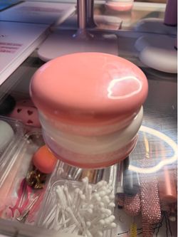 Pink clay macaroon