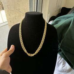 Gold Plated Rope Chain N Bracelet 