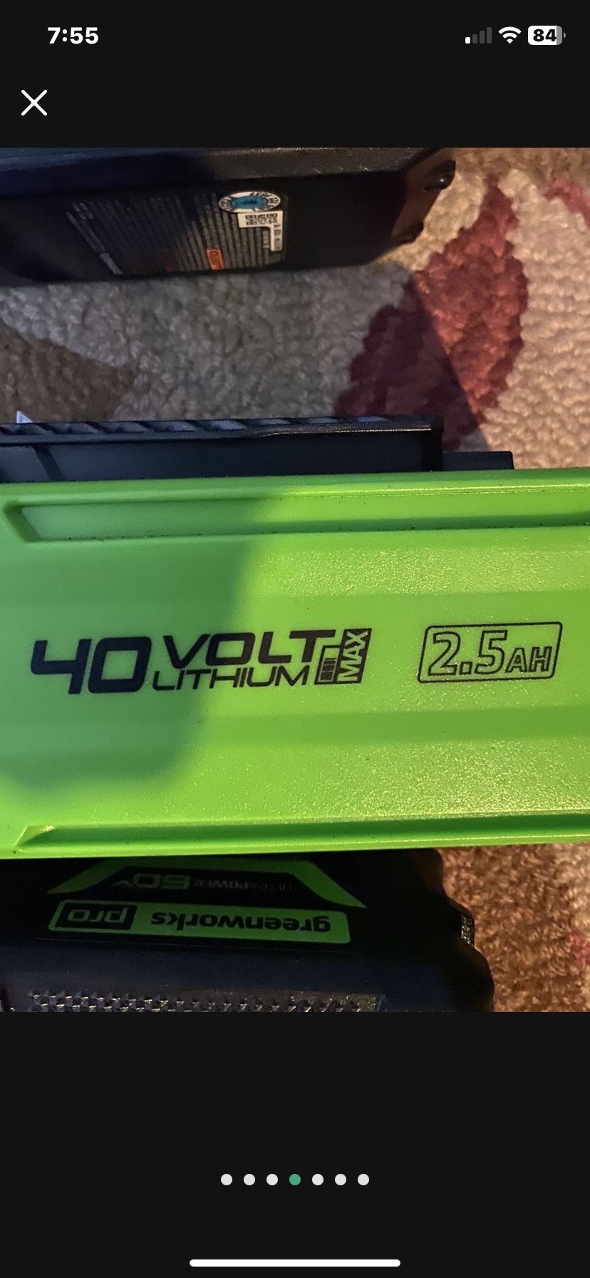 1 Greenworks 40 Volt 2,5 Ah Battery And Charger