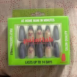 Paintlab Press-On Gel Nails Medium Coffin