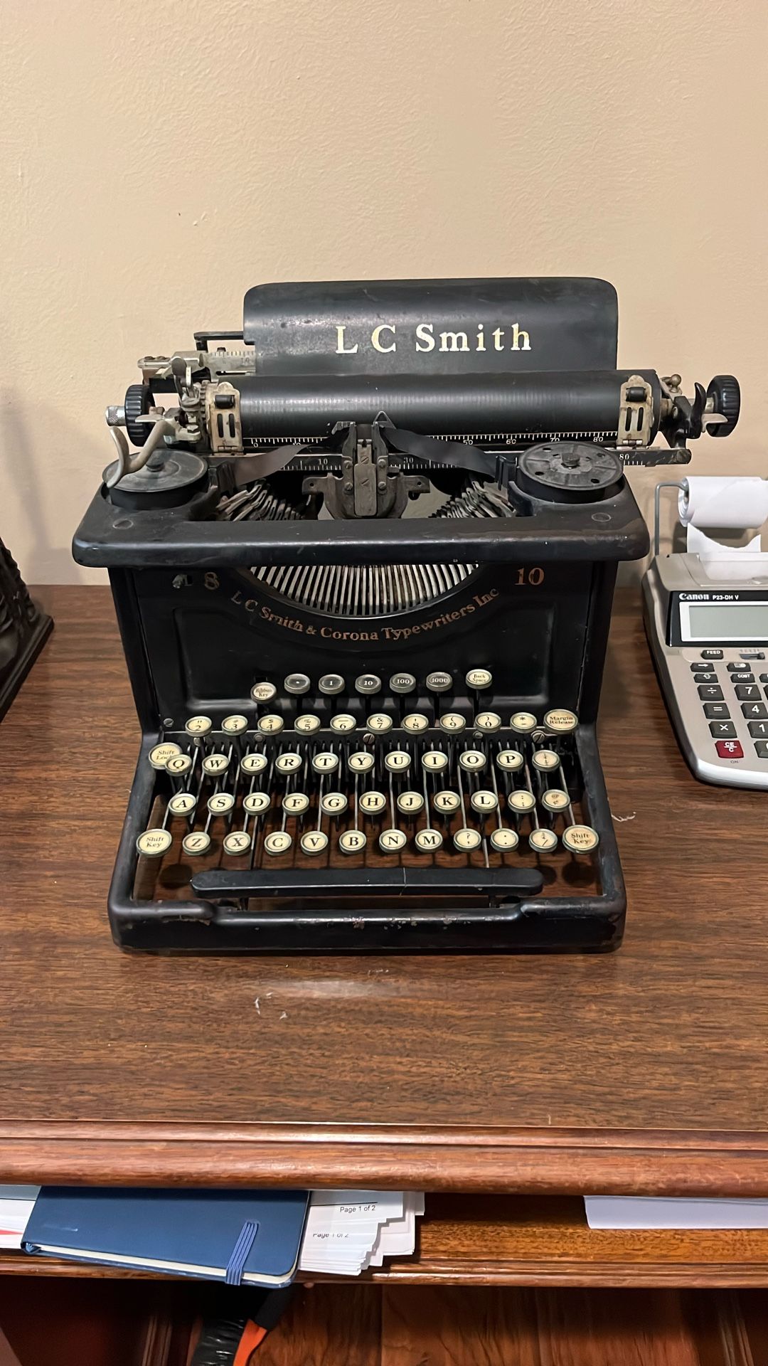 LC Smith Antique Typewriter 