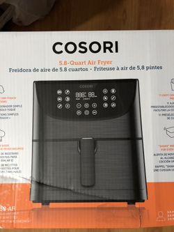 Cosori air fryer 5.8 qt, 1700-watt electric hot air fryers oven & oilles cooker for roasting, led digital touchscreen with 11 presets, nonstick baske