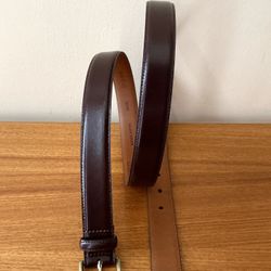 JOS. A. BANK Men’s Brown Leather Yellow Metal Buckle Belt Sz 42/105🇺🇸