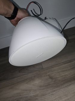 Pair (2) Crestron SAROS PD6T-W-T-EACH 6.5-Inch 2-Way Pendant Speaker White