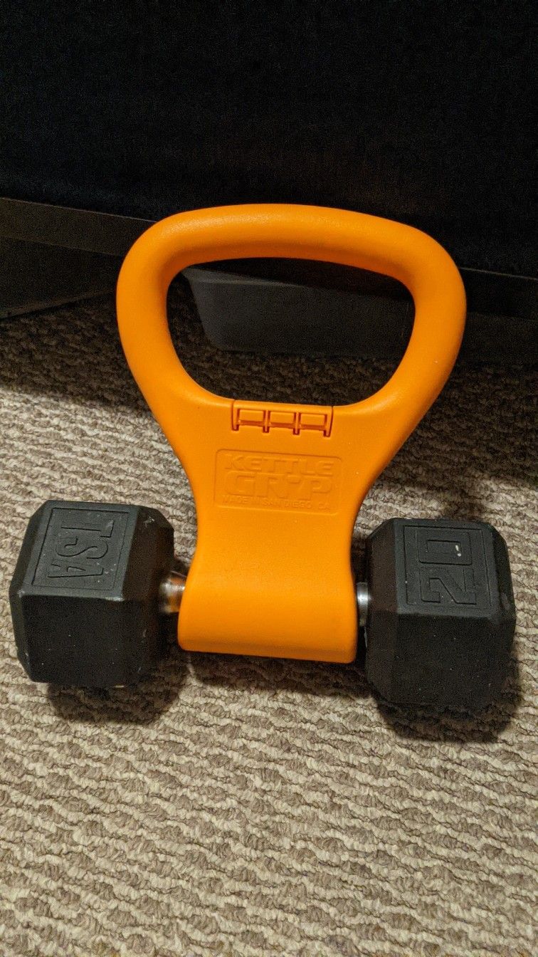 20lb Dumbbell + Kettle Gryp for Sale in Teaneck, NJ OfferUp