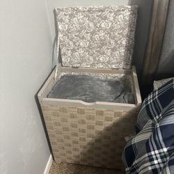 Wood & Fabric Laundry Hamper