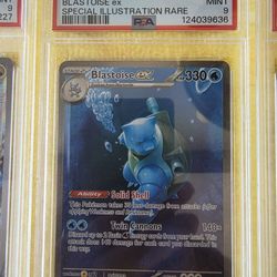 Blastoise Ex Sir 151 Pokemon Psa 9