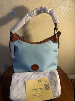Dooney & Bourke Light Blue Nylon Hobo Bag