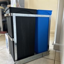 Simplehuman Slider Dual Trash Can With Bags