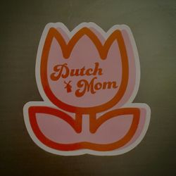 Dutch Bros 2025 Mother’s Day Dutch Mom Pink Flower Collectible Sticker