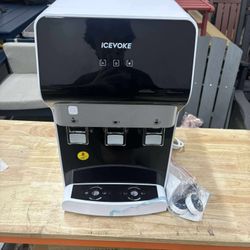 Countertop Bottleless Water Cooler Dispenser Built-in Filtration System with 4 Stage Filters Self-Cleaning 3 Temperature Night Light