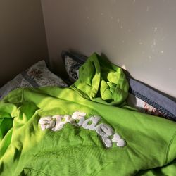 Medium Slime Green Spider Hoodie 
