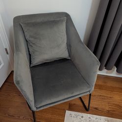 Dark gray accent chair