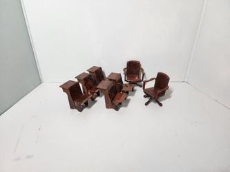 Vintage Miniature Renwal Plastic School Room Pieces