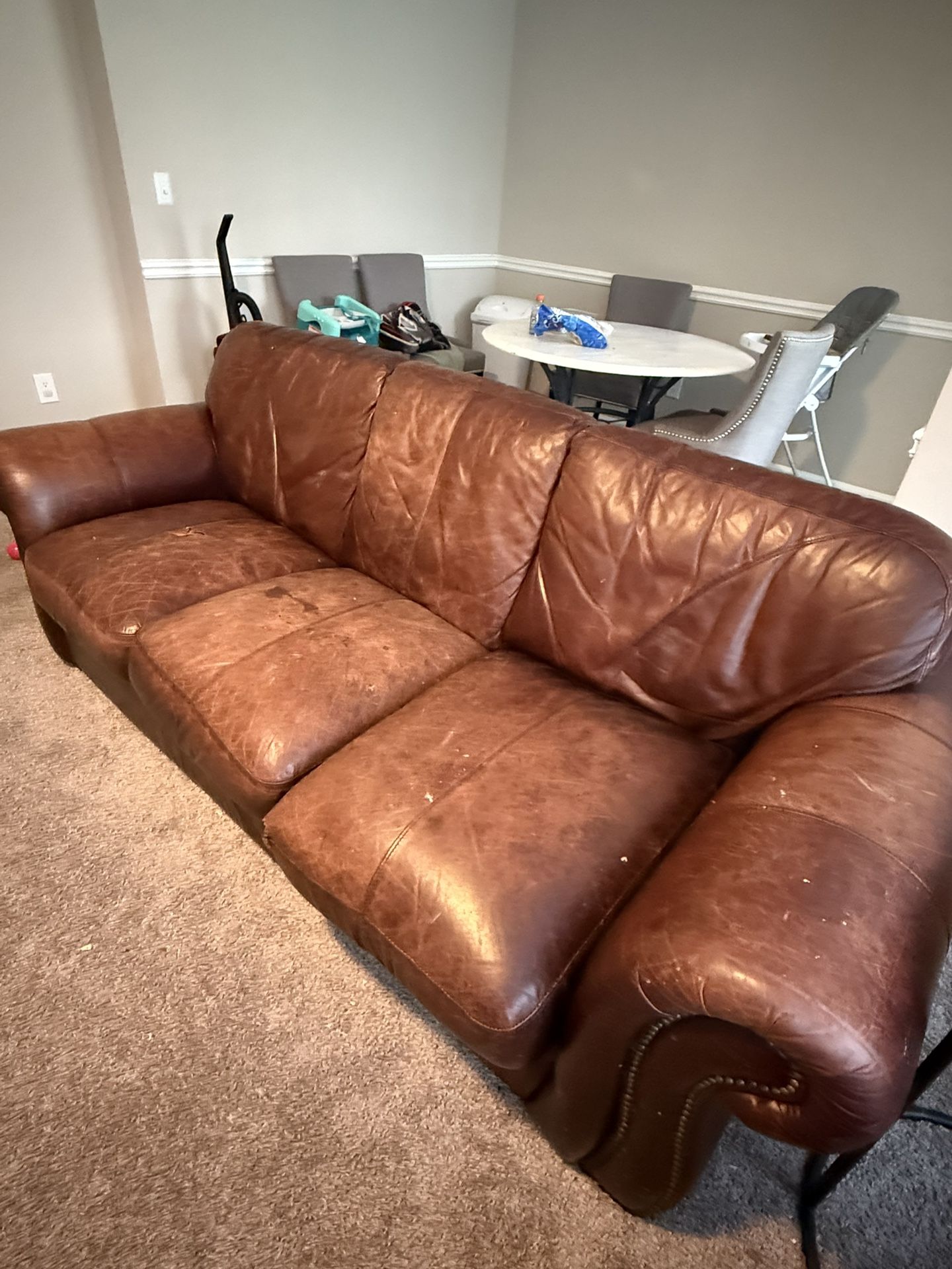 Two Leather Couches