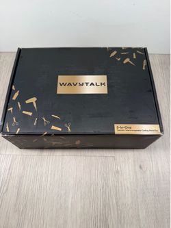 Factory Sealed！Wavytalk 5 in 1 Curling Iron Set with Curling Brush and 4 Interchangeable Ceramic