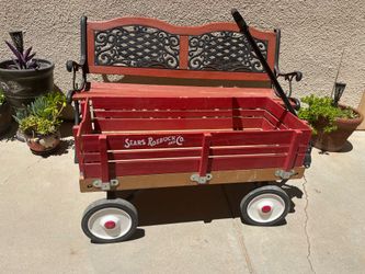 Vintage Sears Roebuck & Co. Wooden Stake Wagon