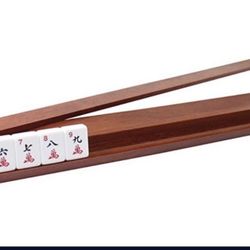 Natural Color Wooden American Mahjong Racks with Attachable Magnet Pushers