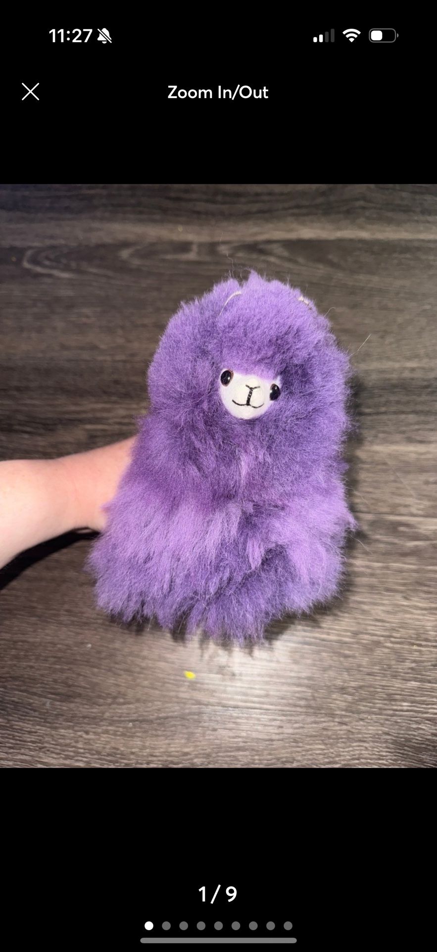 purple alpaca fur plushy