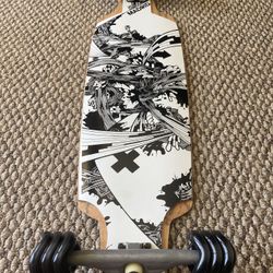 Madrid Diwnhill Longboard Made In USA 34.5”X9.5” Shark Wheels X Caliber Trucks