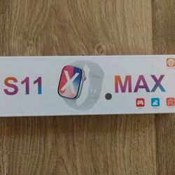 S11 X Max Smart Watch Gray Silicone Band Metal Case Weather Sports Mode