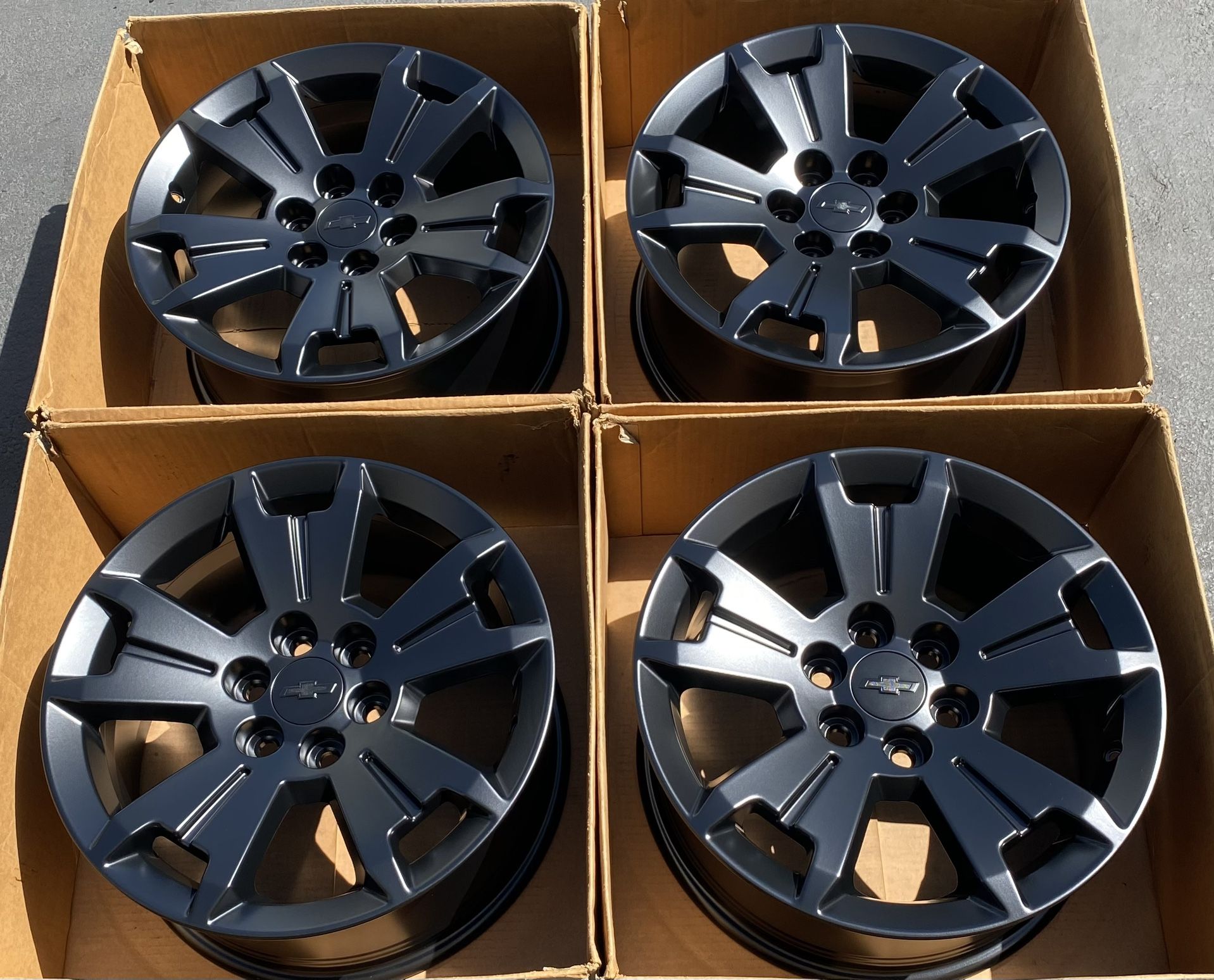 17” Chevy Colorado Factory Wheels Rims Satin Black New Exchange Only