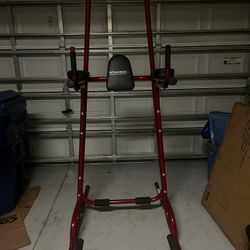 Stamina X Power Tower, Pull Up and Dip Stand, Red