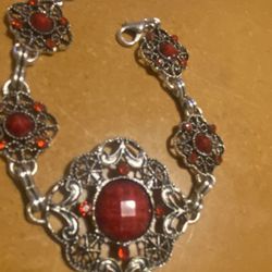 Vintage Bling Bling Red Bracelet 