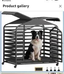 Used dog cage whit wheels  More details in the photos