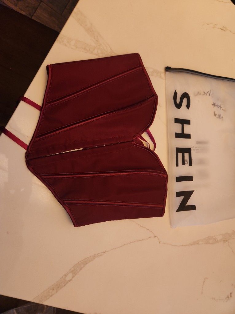 Shein Burgendy Corset $5