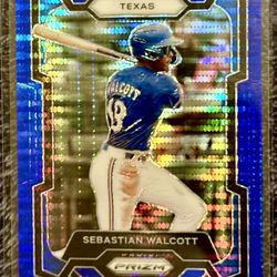 2024 Panini Prizm Sebastian Walcott Blue Pulsar SP /75 RC- #112