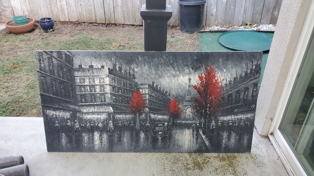 Original Old World Paris Painting