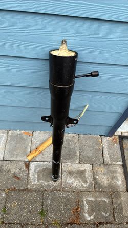 Chevy adjustable steering wheel steering column.  Set up for stick shift