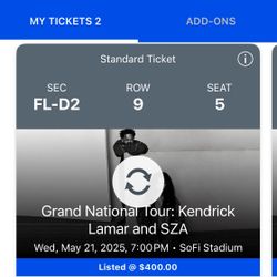 Kendrick Ticket 