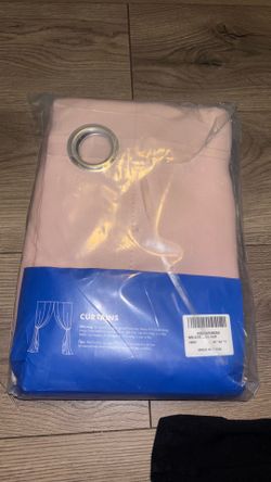 Pink curtains