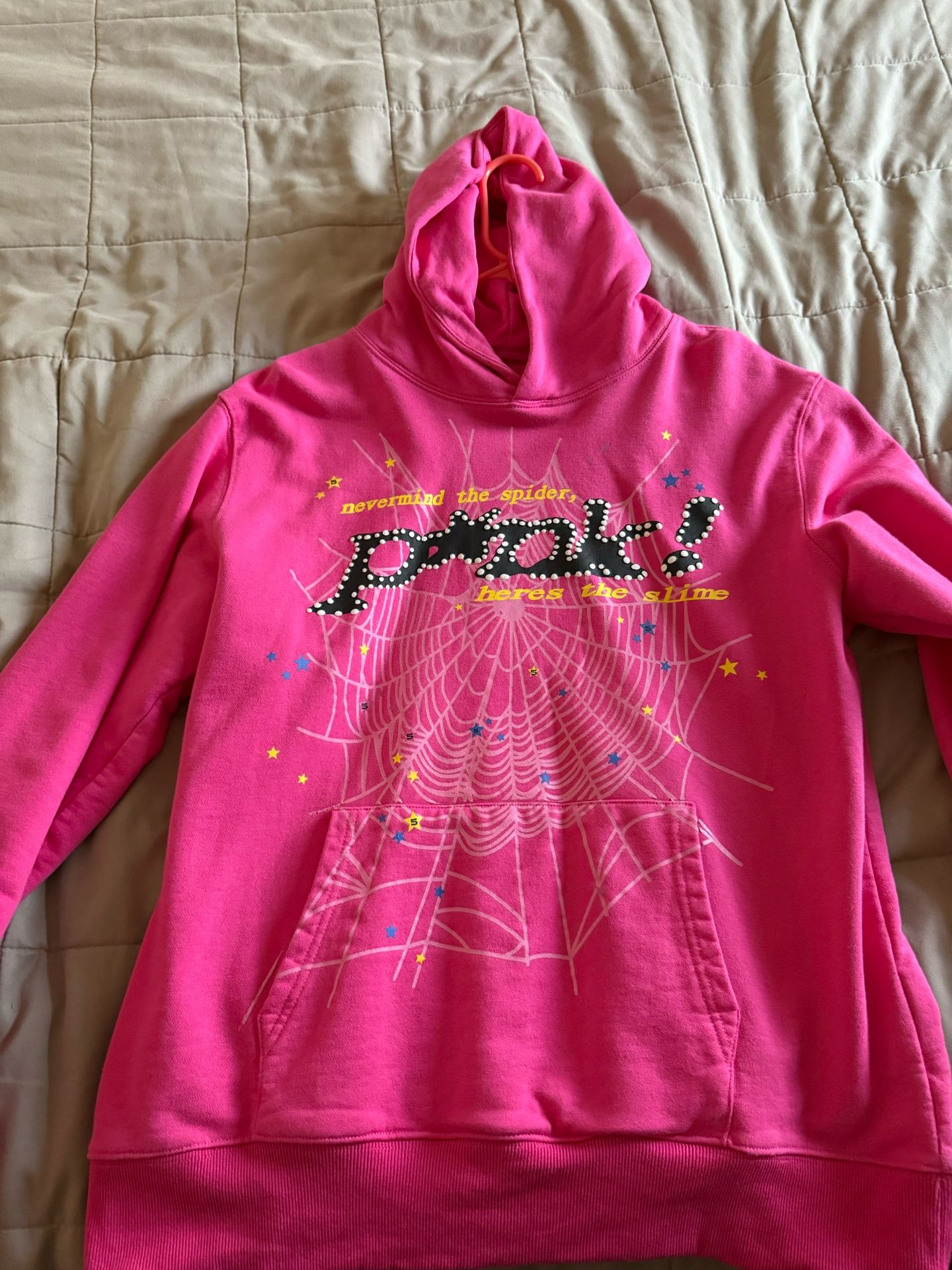 Spider Dark Pink Hoodie Size L