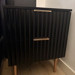 2x Nightstands Black