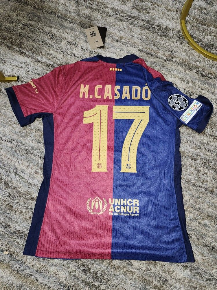 Barcelona Jersey M Casado # 17 Size M AND L PLAYER FIT