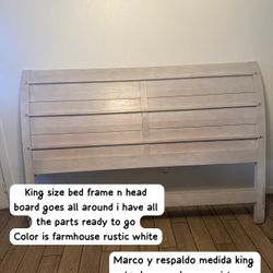 King head board n Bed Frame Respaldo Y Marco