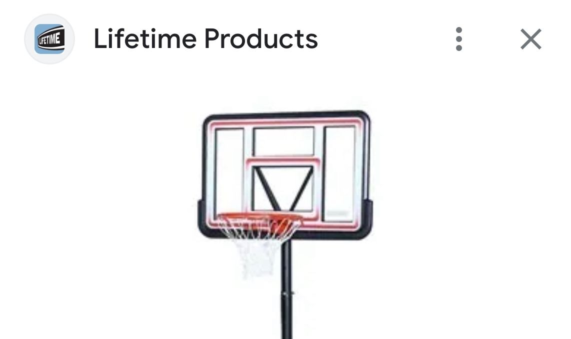 Lifetime Complete Portable Basketball System (Basketball Hoop)