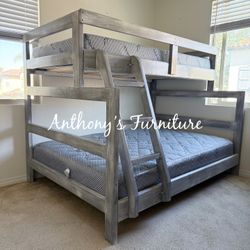 New Twin Bunk Bed With Mattresses 
