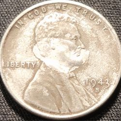 1943S 1C Steelie planchet error 