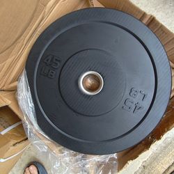 Brand New 45lb Olympic Bumper Plates Rubber Weight Plates 