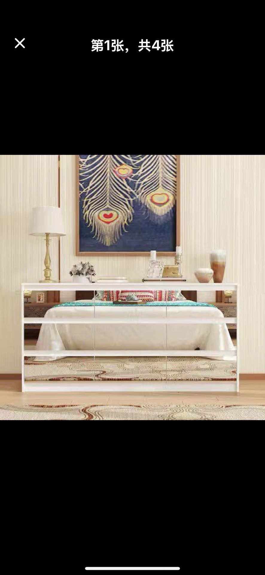❤️White Mirrored Dresser for Bedroom