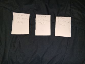 3 packs of cards that have 5 cards in each