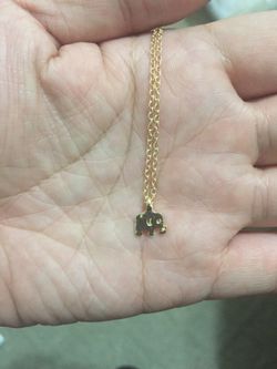 Dainty Gold Tiny Baby Elephant Necklace