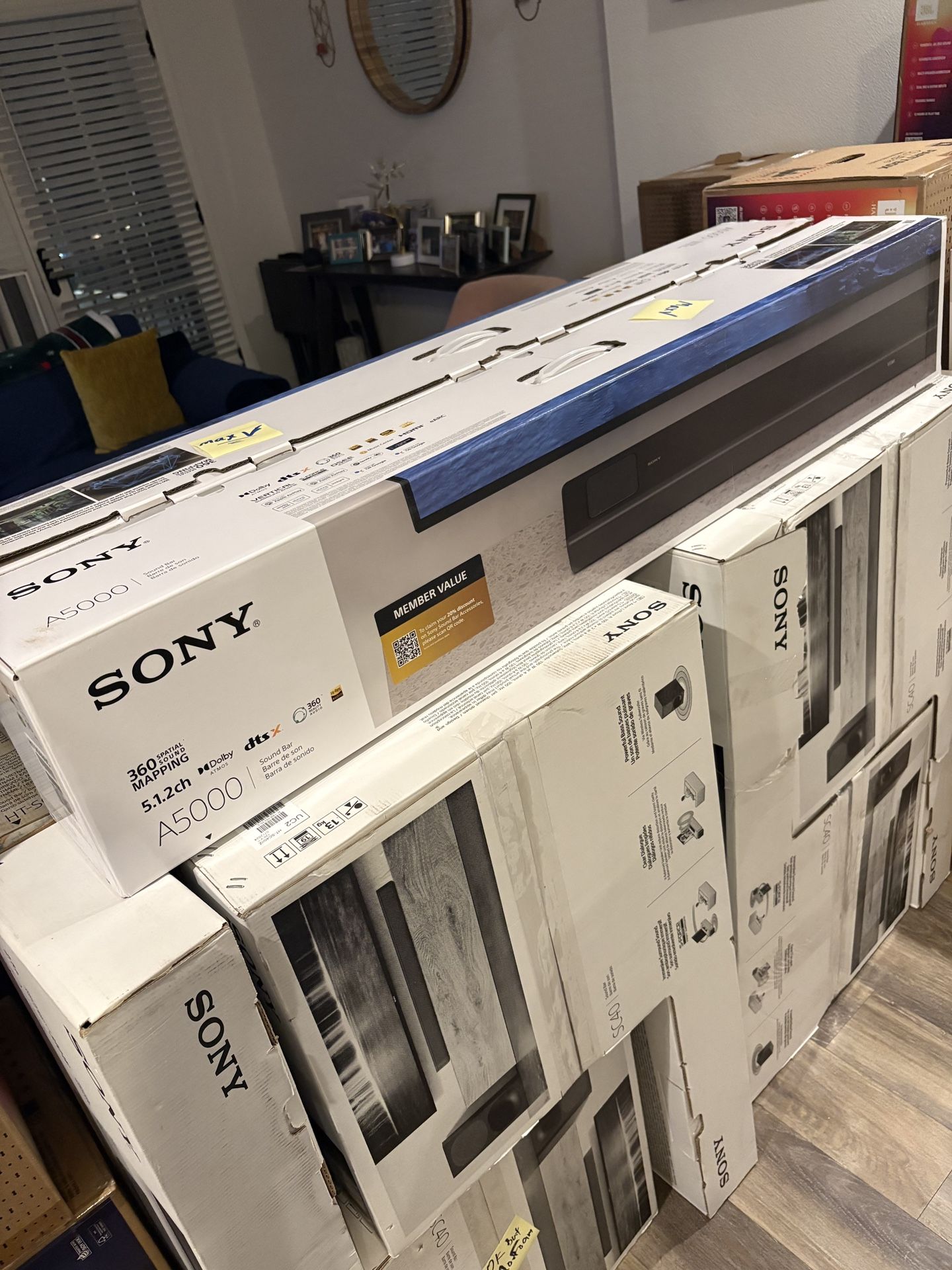 Sony (HT-A5000) 5.1.2ch Premium Dolby Atmos Soundbar System – 450W | 4K HDR | 360 Spatial Audio