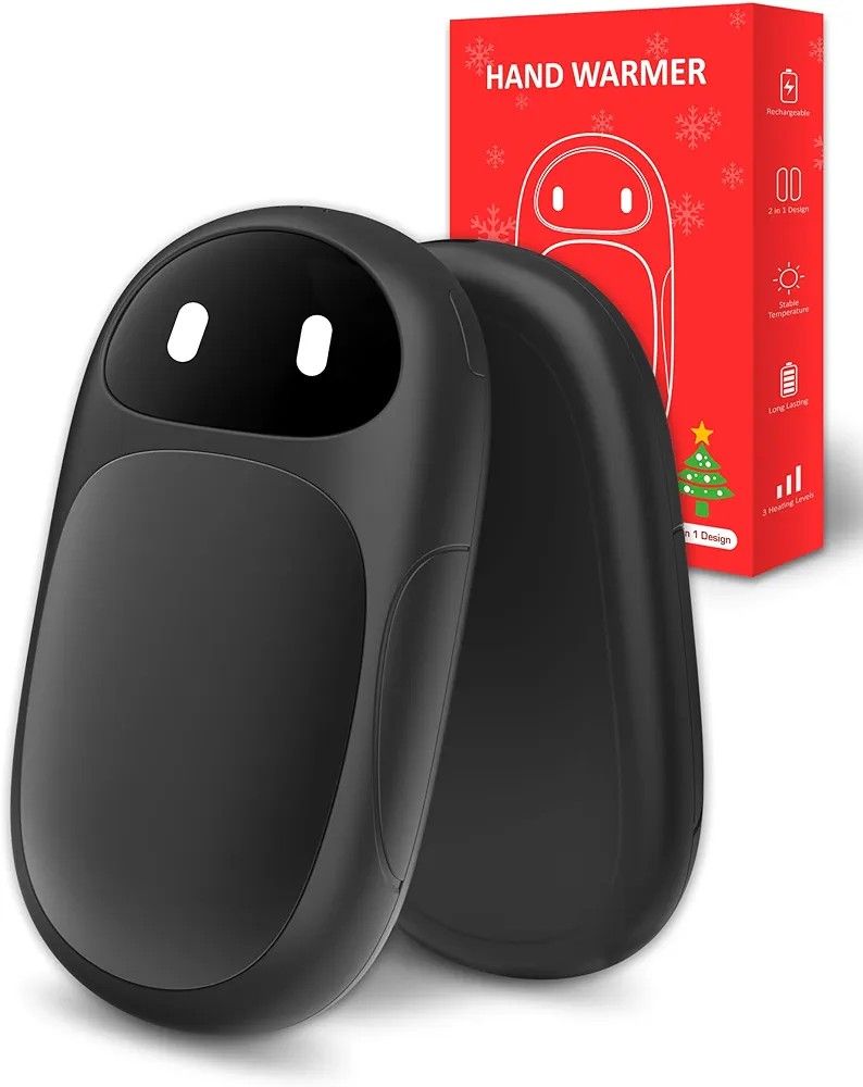 Hand Warmers Rechargeable, Gifts for Men and Women, 6000mAh Electric Hand Warmers Rechargeable 2 Pack with 12 Hours Working Time
