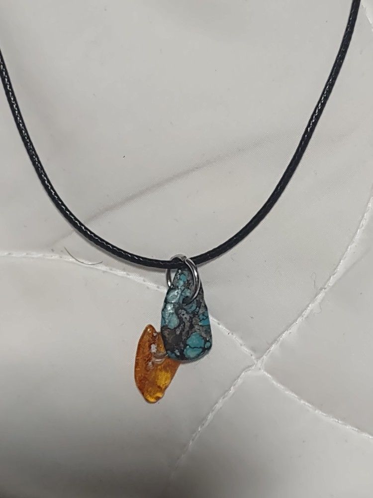 amber turquoise necklace 