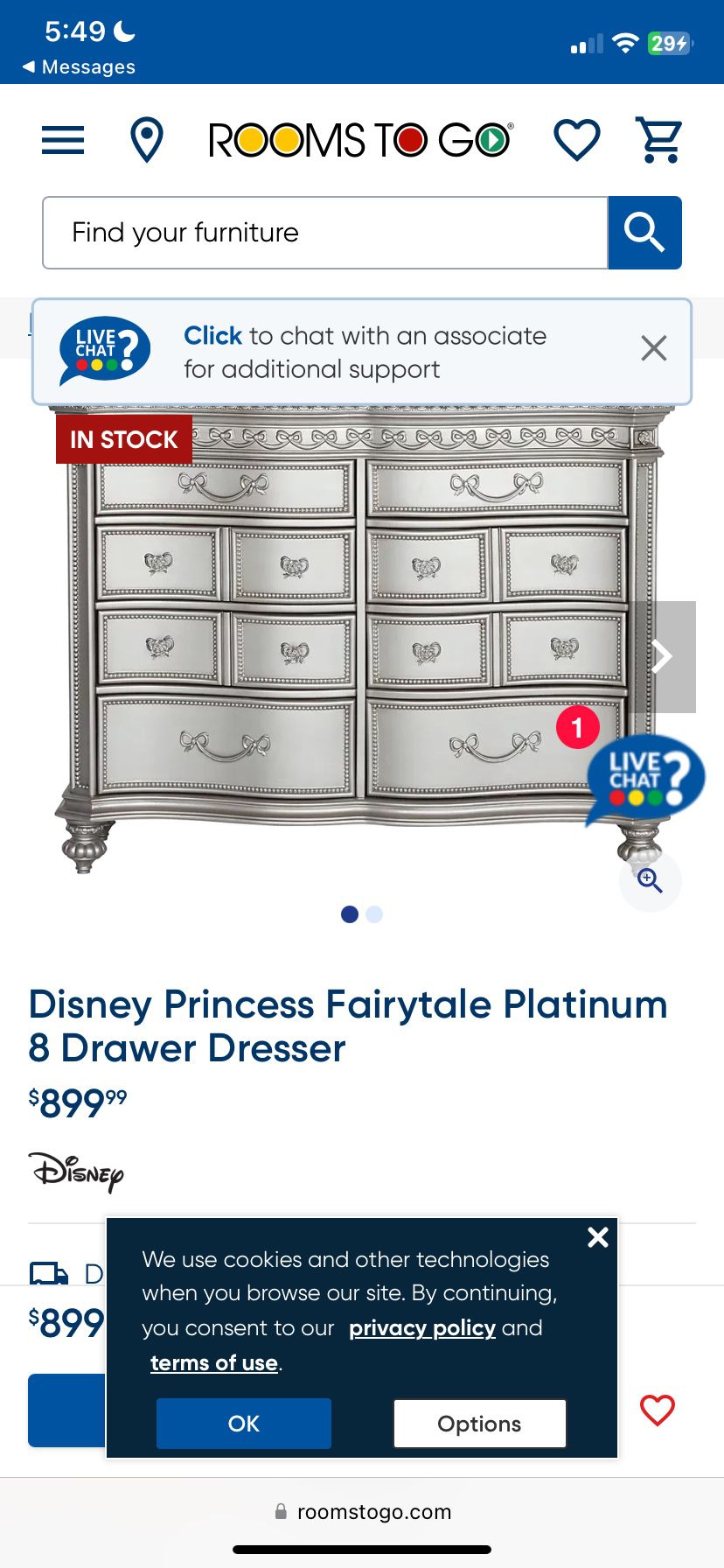 Disney Dresser $300 Located pharr Texas 78577